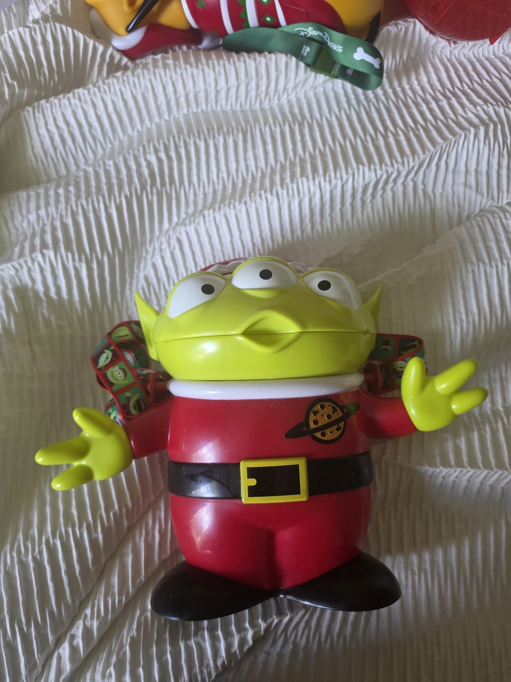Disney Toy Story Alien Popcorn Bucket With Christmas Outfit New
